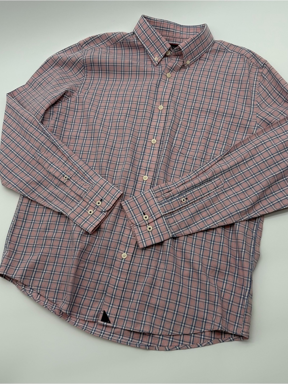 UNTUCKit Pink & Navy Plaid Button-Down Dress Shirt